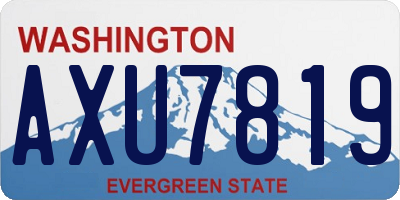 WA license plate AXU7819