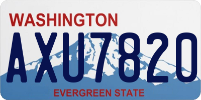 WA license plate AXU7820