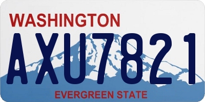 WA license plate AXU7821