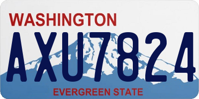 WA license plate AXU7824