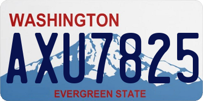 WA license plate AXU7825