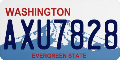 WA license plate AXU7828