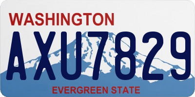 WA license plate AXU7829
