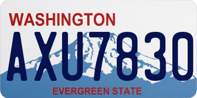 WA license plate AXU7830