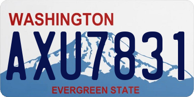 WA license plate AXU7831