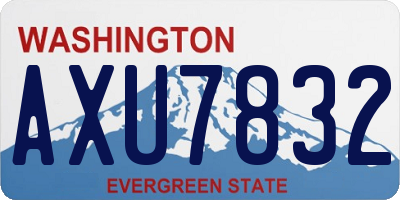 WA license plate AXU7832