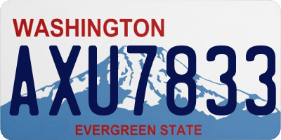 WA license plate AXU7833