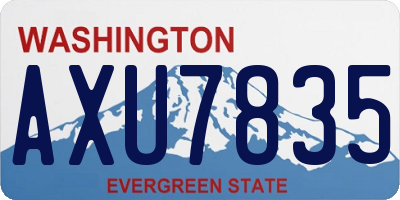 WA license plate AXU7835