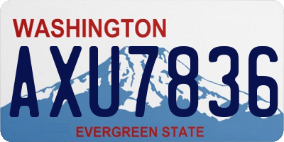 WA license plate AXU7836