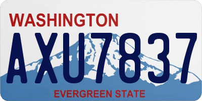 WA license plate AXU7837