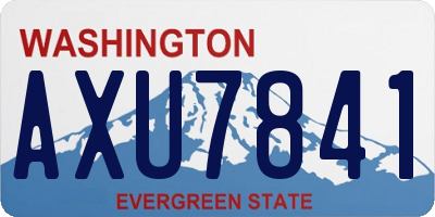 WA license plate AXU7841