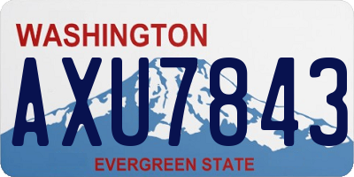 WA license plate AXU7843