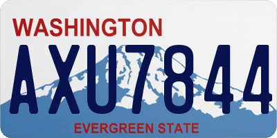 WA license plate AXU7844