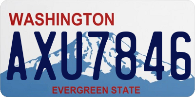 WA license plate AXU7846