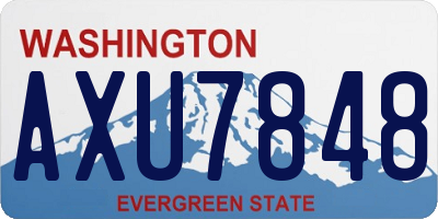 WA license plate AXU7848