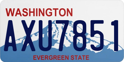 WA license plate AXU7851