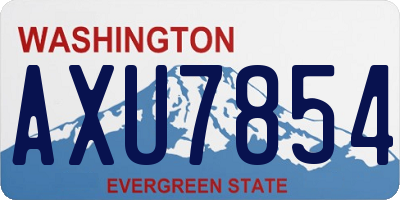 WA license plate AXU7854