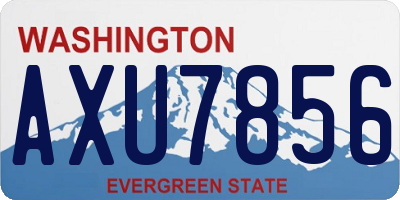 WA license plate AXU7856