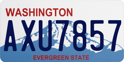 WA license plate AXU7857