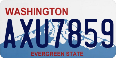 WA license plate AXU7859