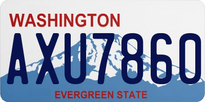 WA license plate AXU7860