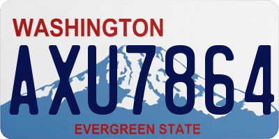 WA license plate AXU7864