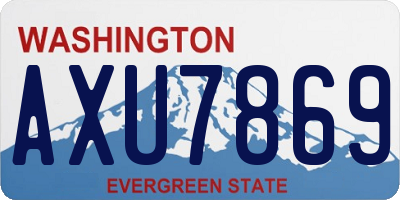 WA license plate AXU7869