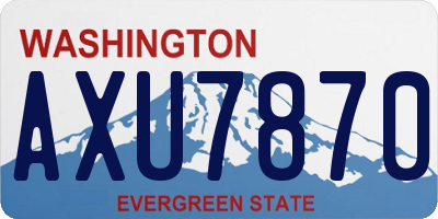 WA license plate AXU7870