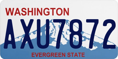 WA license plate AXU7872