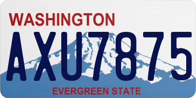 WA license plate AXU7875