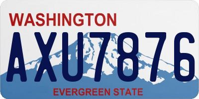WA license plate AXU7876