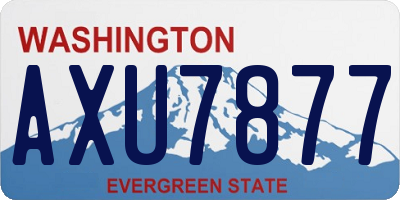 WA license plate AXU7877