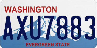 WA license plate AXU7883
