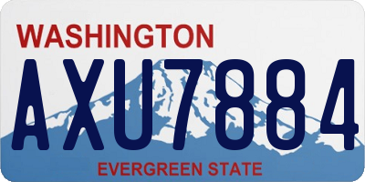 WA license plate AXU7884
