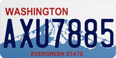 WA license plate AXU7885