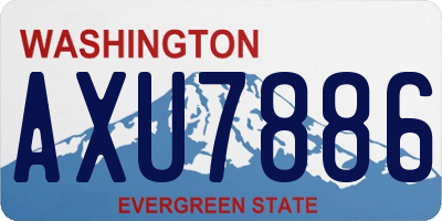 WA license plate AXU7886