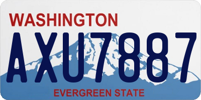 WA license plate AXU7887