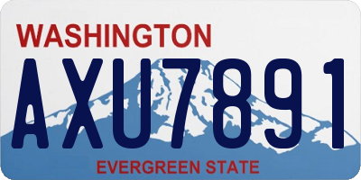 WA license plate AXU7891