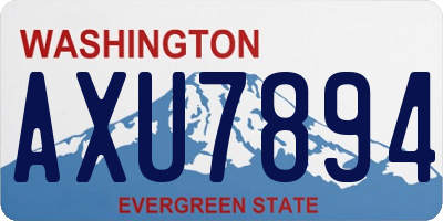 WA license plate AXU7894
