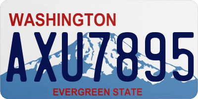 WA license plate AXU7895