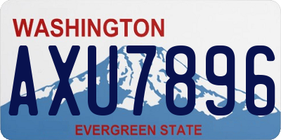 WA license plate AXU7896
