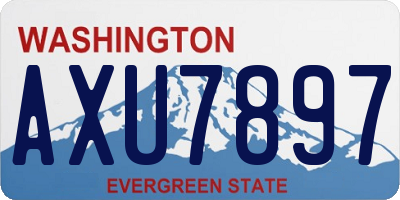 WA license plate AXU7897