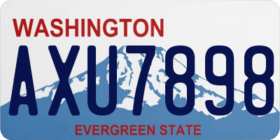 WA license plate AXU7898
