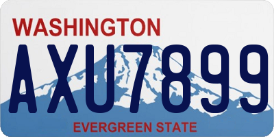 WA license plate AXU7899