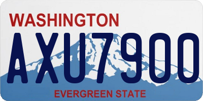 WA license plate AXU7900