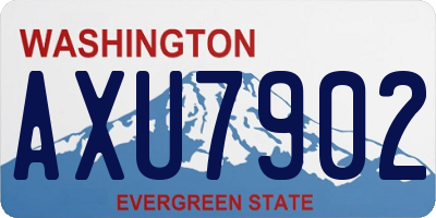 WA license plate AXU7902