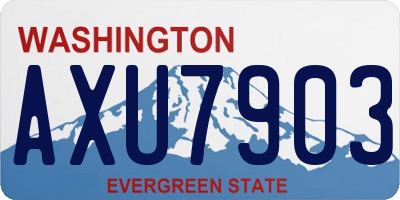 WA license plate AXU7903