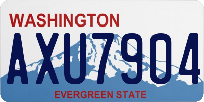 WA license plate AXU7904