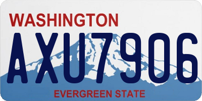 WA license plate AXU7906