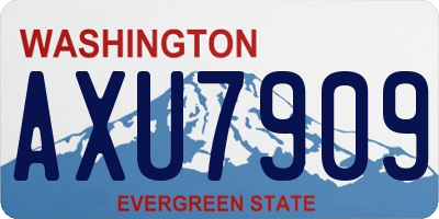 WA license plate AXU7909